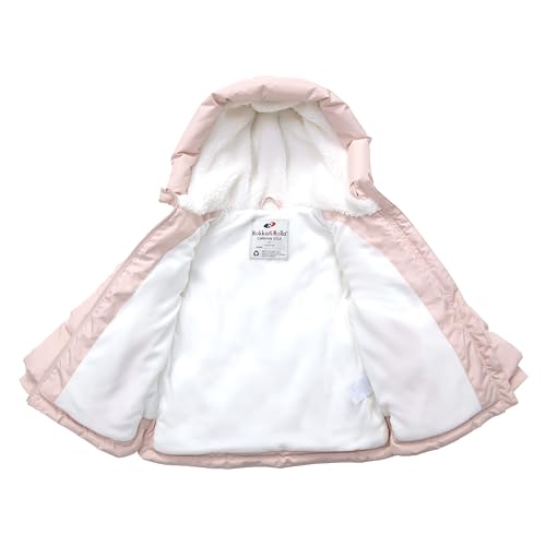Rokka&Rolla Baby Toddler Girls' Water-Resistant Sherpa Fleece Lined Puffer Jacket Winter Coat3