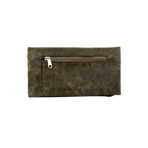 American West Navajo Soul Ladies' Tri-Fold Wallet - Genuine Leather2