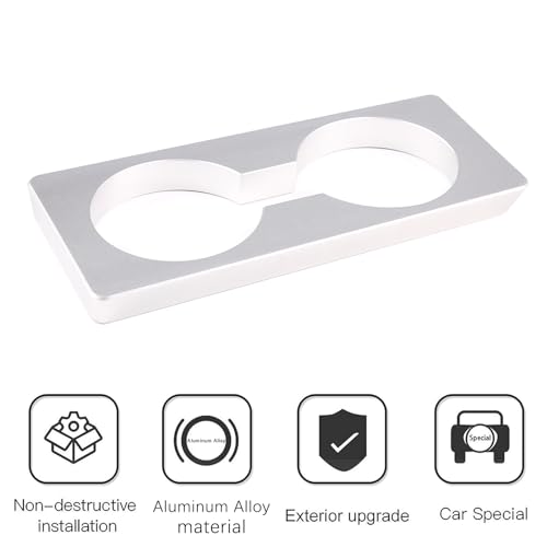 Adaptador Expansor Portavasos para Hummer H2 2003-2007 Plata miniatura 3
