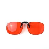 SomniLight Red Migraine Relief Lenses (Clip-on style),Black,Medium