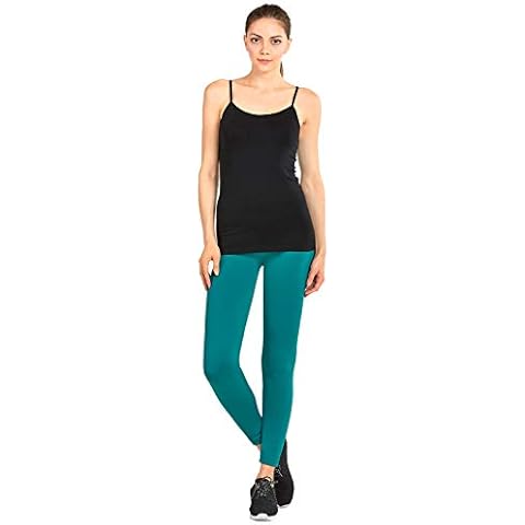 MOPAS Womens Seamless Fur Lined Fleece Leggings - Teal Cover