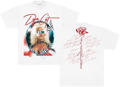 Doja Cat Camiseta unissex oficial para adultos, Branco, P | Amazon
