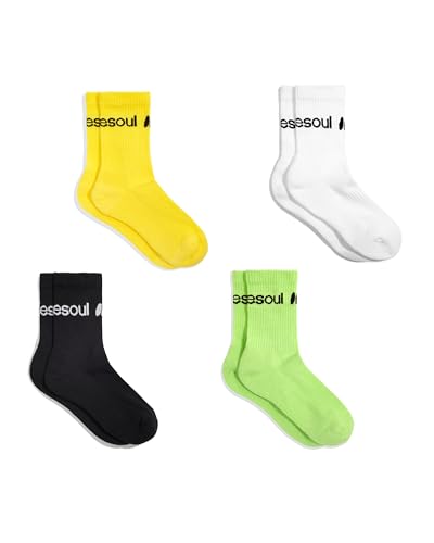 doublesoul Pete Davidson Picks 4 Pack Crew Sock Mixed; Men & Women, Organic Cotton
