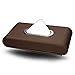 ontto Samochodowe pudełko na chusteczki higieniczne, organizer, skóra poliuretanowa, etui na chusteczki higieniczne, do domu, biura, na deskę rozdzielczą, konsolę środkową, uchwyt na chusteczki samochodowe, kolor brązowy