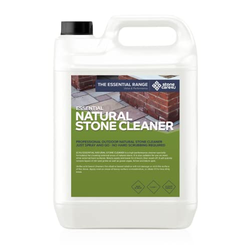StoneCare4U Essential Natural Stone Cleaner (5 Litre) - Removes Dirt, Algae, Grime and More Within 2-4 Hours