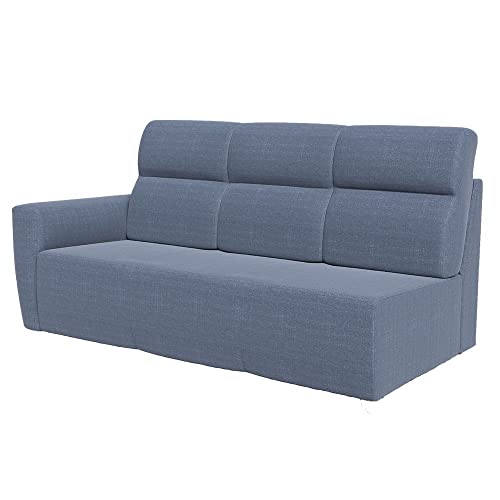 Image of Wakefit Sofa Set | 3 Year Warranty | Sofa 3 Seater, 3 Seater Sofa for Living Room, Wooden Sofa Set, 3 Seater + Right Aligned, Sofa for Living Room - Belize(Omega : Blue)