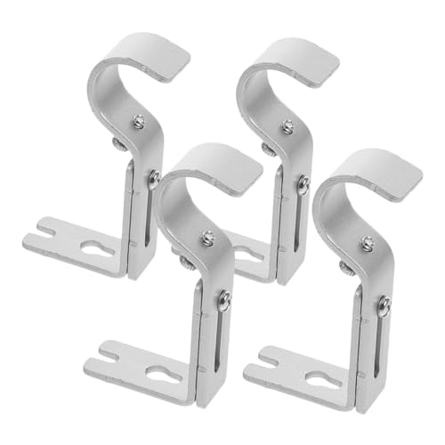 4pcs Curtain Rod Holders Sturdy Brackets for Heavy Drapes Wall Mounted Support for Indoor Outdoor Use Reliable Curtain Rod Accessories