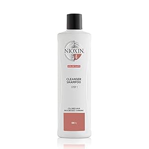 Nioxin-Cleanser-Shampoo-169-oz-System-1-4-with-Peppermint-Oil-for-FineNatural-and-Colored-Hair-with-Thinning Nioxin System 4 Scalp Cleansing Shampoo with Peppermint Oil, Treats Dry and Sensitive Scalp, Dandruff Relief and Anti-Hair Breakage, For Color Treated Hair with Progressed Thinning, 16.9 fl oz