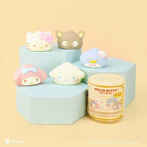 Hamee Sanrio Hello Kitty and Friends Cute Water Filled Surprise Capsule Squishy Toy [Steamed Bun] [Birthday Gift Bag, Party Favor, Gift Basket Filler, Stress Relief] – 5 Pc. (All 5 Styles)