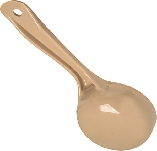 Image of Carlisle FoodService Products Measure Miser Solid Spoon Measuring Spoon with Short Handle for Kitchens, Plastic, 4 Ounces, Beige