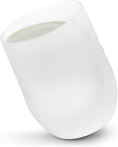 NumNum Vaso de silicona transparente para bebés, mayores de 4 meses y niños pequeños, tazas de entrenamiento antideslizantes de 2 onzas y fáciles de