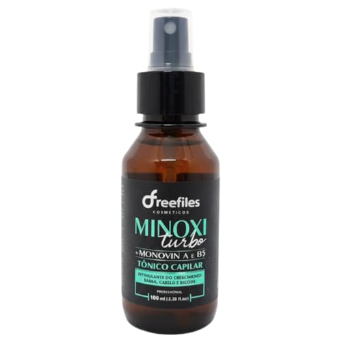 Freefiles Minoxi Turbo 100ml Tônico Capilar Tratamento Antiqueda Homens e Mulheres Crescimento Cabelo Barba e Bigode