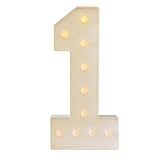 Número luminoso LED de 100 cm, decoración de fiestas