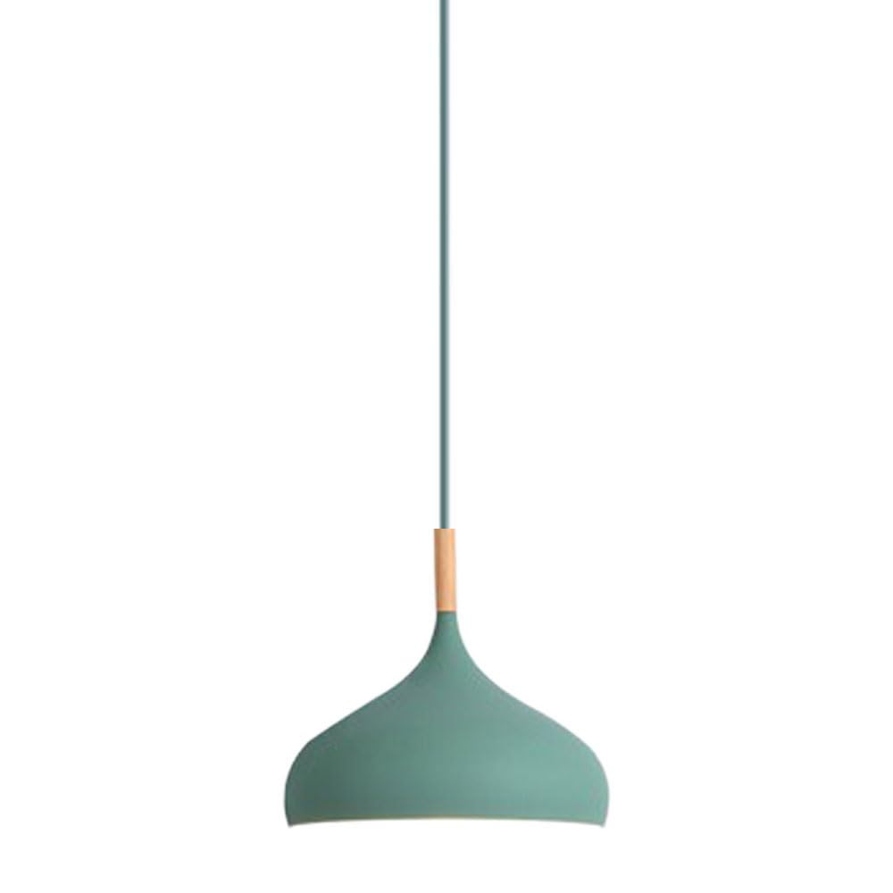 Luminaire suspendu industriel en bois et métal noir pour îlot de cuisine