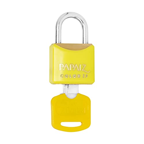 Cadeado Color Line, Papaiz, CR25, Amarelo