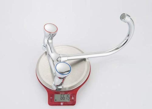 Robinet de cuisine cuivre double trou au design simple-connecté - 4