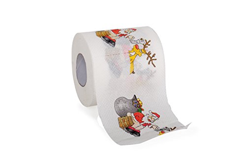 SummitLink 3 Rolls of Merry Christmas Santa Claus Toilet Paper Tissue Napkin Prank Fun Birthday Party Novelty Gift Idea - Thumbnail 3