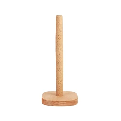 Wood Paper Towel Holder, Wooden Paper Towel Holder Countertop Wooden Base, Kitchen Roll Holder Paper Towel (square)