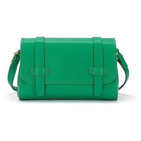 MAXWISE retro college style mailman small wallet shoulder bag women's green commuter messenger bag Cover