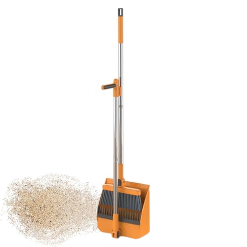 Escoba con recogedor | Juego combinado de escoba con recogedor de dientes, escoba y recogedor, juego de escoba con recogedor de dientes de limpieza para el hogar