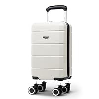 LUGG - Jetset 40cm Suitcase - 40x30x20cm- Ryanair Compatible - Underseat Size - Hard Shell ABS - Spinner & Removable Wheels - Lightweight Travel Luggage- Ivory