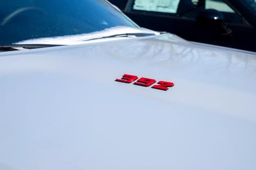 Image of Pair Set 392 Passenger & Driver Side Rear Badge Emblem Body Nameplate Raised Sticker Decal (Black Red)