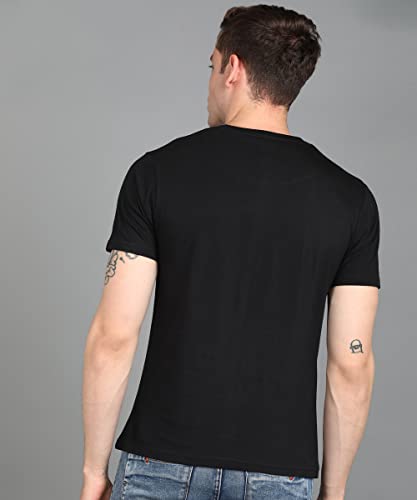 Image of Urbano Fashion Men's Graphic Printed Round Neck Half Sleeve Slim Fit Cotton T-Shirt
