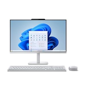 Lenovo IdeaCentre AIO 3 All-in-One Desktop PC | 24 inch Full HD | Intel Core i3-N305 | 8GB RAM | 512GB SSD | Windows 11 Home | Cloud Grey | Wireless EOS Keyboard and Mouse