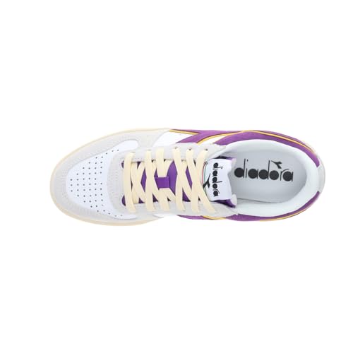 Diadora Mens Magic Basket Low Suede Leather Lace Up Sneakers Shoes Casual - Grey, Purple, White4