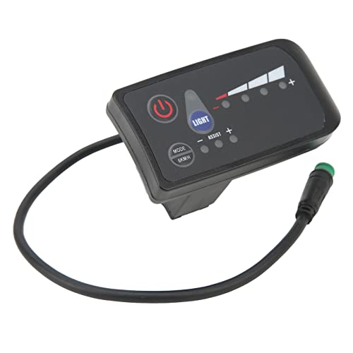 Alomejor Electric Power Display Meter 5 Pin Interface ABS Housing LED Display Panel for Cycling (48V)