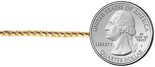 Savlano 10K Solid Gold Italian Rope 1.5mm Chain 10 Karat Necklace Comes With Gift Box for Women & Men - Made in Italy3