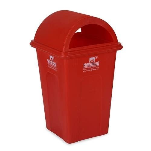 Groovy Enterprises Nilkamal Plastic Garbage Wastebin 80 LTR (Red)