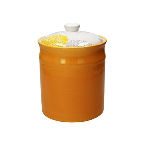 Vorratsdose / Kaffeedose TAG sonnenblumengelb, 2800 ml. Volumen, 23 cm hoch, aus Keramik Cover