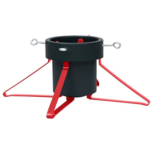 vidaXL Support de Sapin de Noël Vert/Rouge 46x46x19 cm
