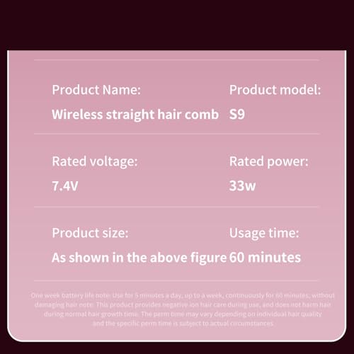 Cepillo Alisador de Pelo Recargable Portátil USB miniatura 7