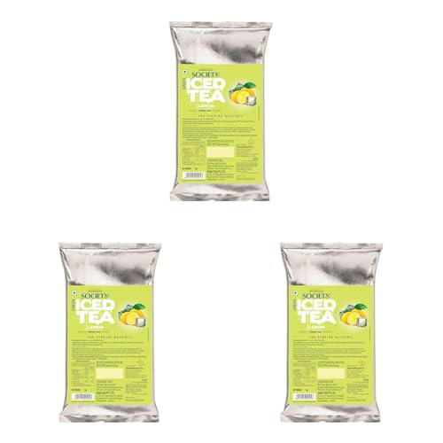 Image of Society Iced Tea | Lemon | Made with Green Tea | Refreshing & Tasty | 1 kg | Pack of 3