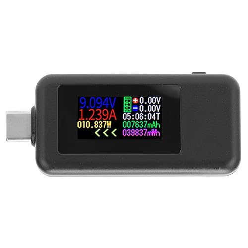 USB C テスター、電圧電流 2 インチ 1 メートル、096 インチ。カラースクリーン電圧計電流計、高速充電プ??ロトコルサポート、DC4 30V、スマートフォン、銀行、ラップトップ用
