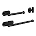 DORART Accesorios Baño Negro y Accesorios Cocina, Juego de Toalleros de Baño, Portarrollos Baño Sin Taladro de Acero Inoxidable, Toallero Adhesivo Negro y Ganchos Adhesivos para Pared