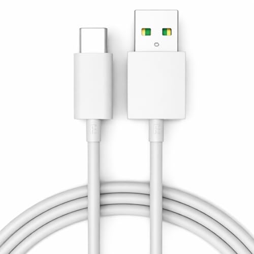 Image of 65W USB Type C Cable for Oppo Reno 9 Pro + |Reno 9 Pro |Reno 9 |A1 Pro |K10x |Reno 8 Pro |Reno 8|,1m,White