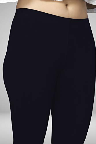 Image of Women's Cotton Skinny Leggings with Ankle Length Solid Pattern Mid Rise and Elastic Closure | Cotton Skinny Leggings for Womens