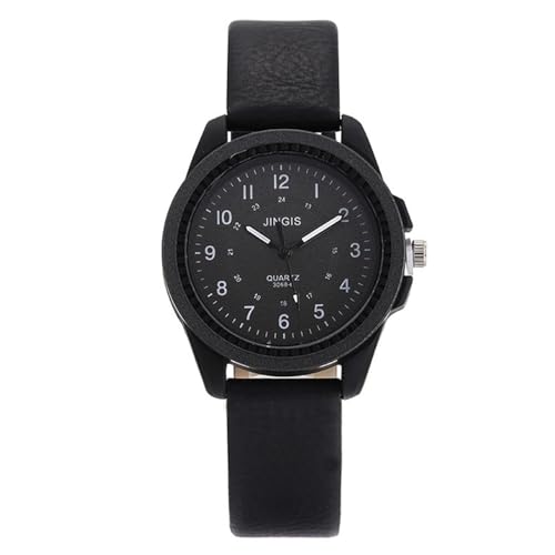 Reloj de pulsera analógico de cuarzo para hombre, con esfera digital, esfera digital, elegante, para negocios, sin batería, Bk, talla única