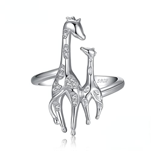 925-Sterling-Silver-Open-Ring-Giraffe-Adjustable-Ring