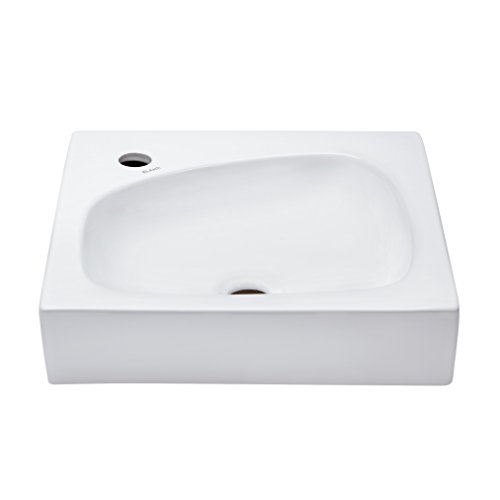 Elanti Collection EC1604 Elanti 1604 Porcelain Rectangular Vessel Sink, (16 x 16 x 3.6 Inches)