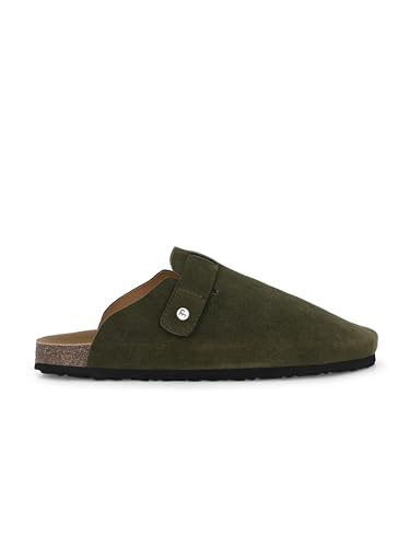 Image of EL PASO Men Olive Faux Leather Casual Slip On Sandals EPSJ1661 P