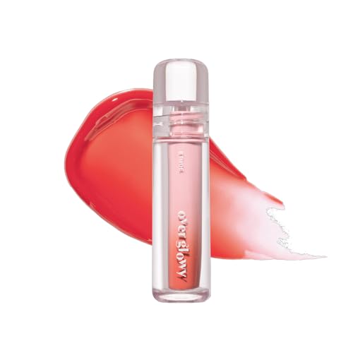 Image of ETUDE Over Glowy Tint #2 Peach Sugar | Non-Sticky Vegan Lip Tint | Moisturized & Long-lasting Lip Gloss | Daily Lip stain for Dry Lips K-beauty