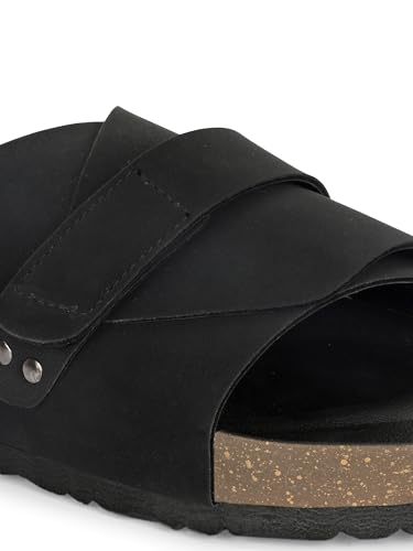 Image of EL PASO Men's Leather Cushioned Cork Sole Sandal Slippers (Size 6 to 12)