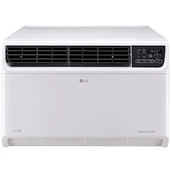 LG 1.5 Ton 5 Star DUAL Inverter Window AC (Copper, Convertible 4-in-1 cooling, RW-Q18WUZA, 2023 Model, HD Filter with Anti-Virus Protection, White)
