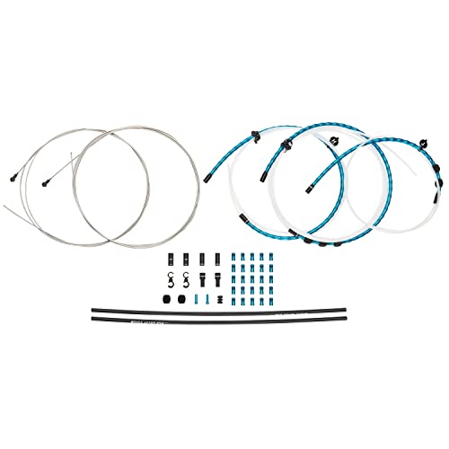 Jagwire Road Elite Link Brake Cable Kit - Ultra-Slick Polished Inner Cables, Lightweight Aluminum Housing, / Compatible, Celeste Blue, High-Performance Cycling Upgrade