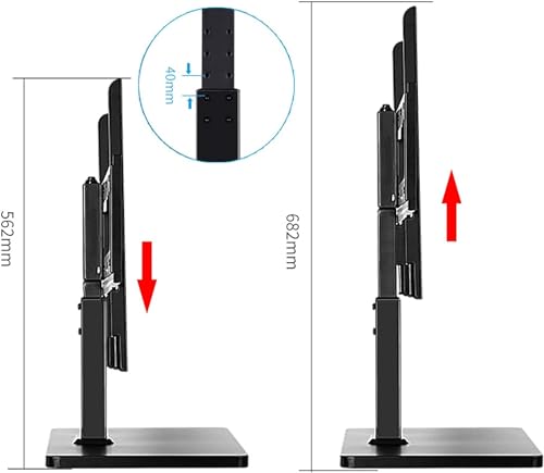 Carro móvil para TV con soporte giratorio ajustable para 32-70 pulgadas miniatura 7