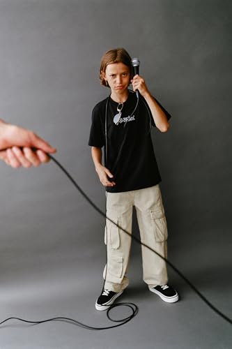 Image of Alan Jones Clothing Boys Oversized Cotton Printed T-Shirt | Round Neck, Short Sleeves, Casual Wear